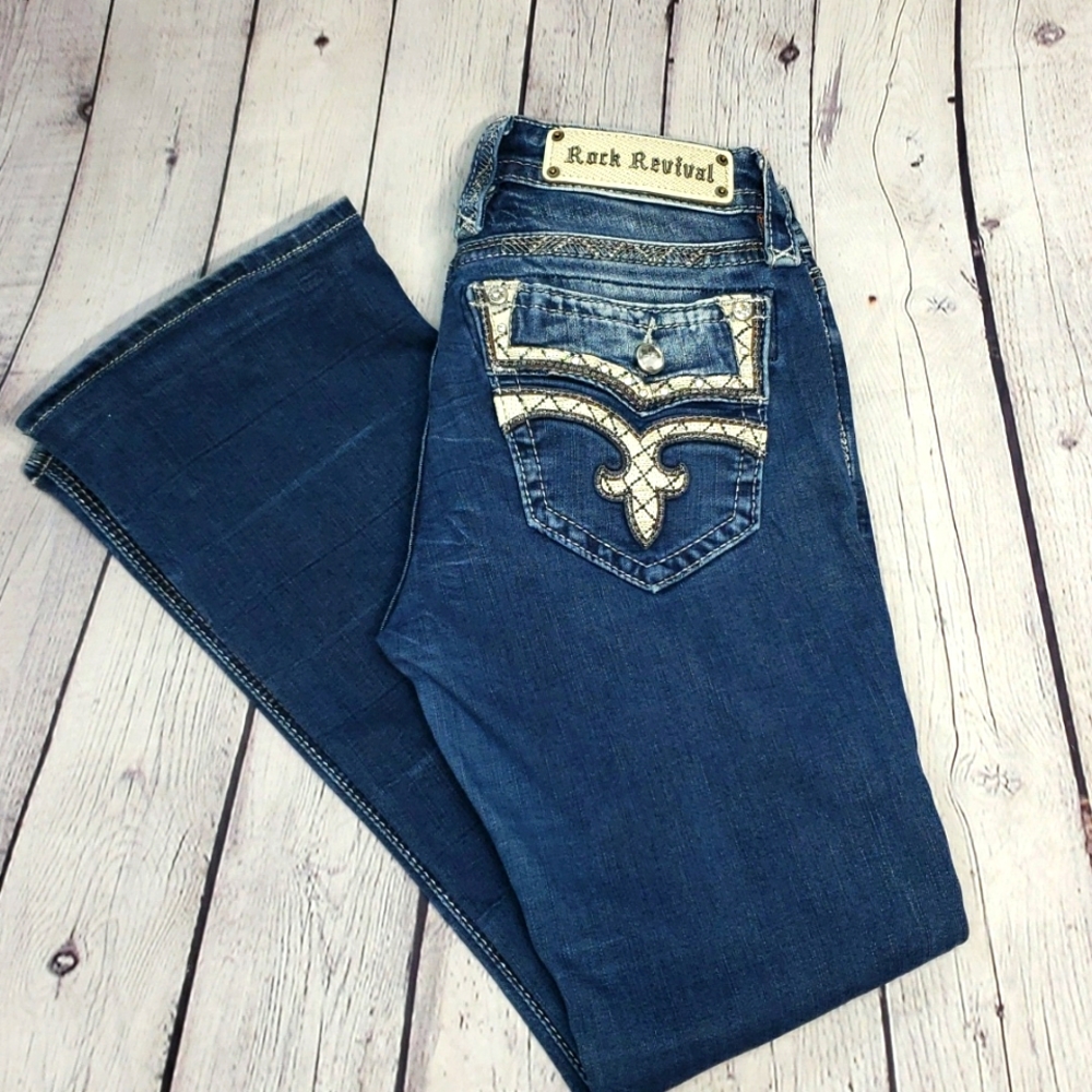 Rock Revival Caress Boot Cut Jeans Size 28